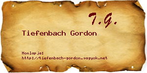 Tiefenbach Gordon névjegykártya