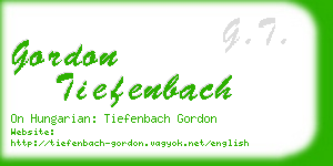 gordon tiefenbach business card